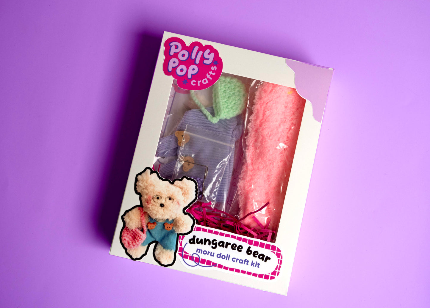 Dungarees Bear Moru Doll Craft Kit