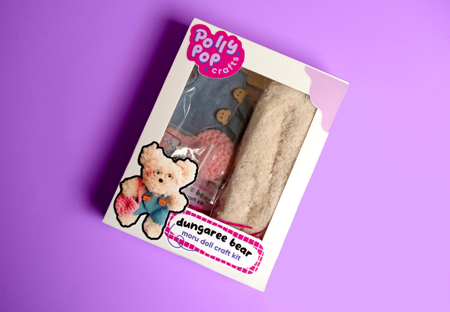 Dungarees Bear Moru Doll Craft Kit