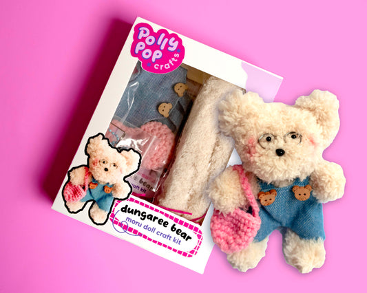 Dungarees Bear Moru Doll Craft Kit