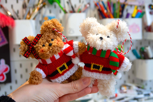 Moru Doll Bear and Bunny Christmas Decorations