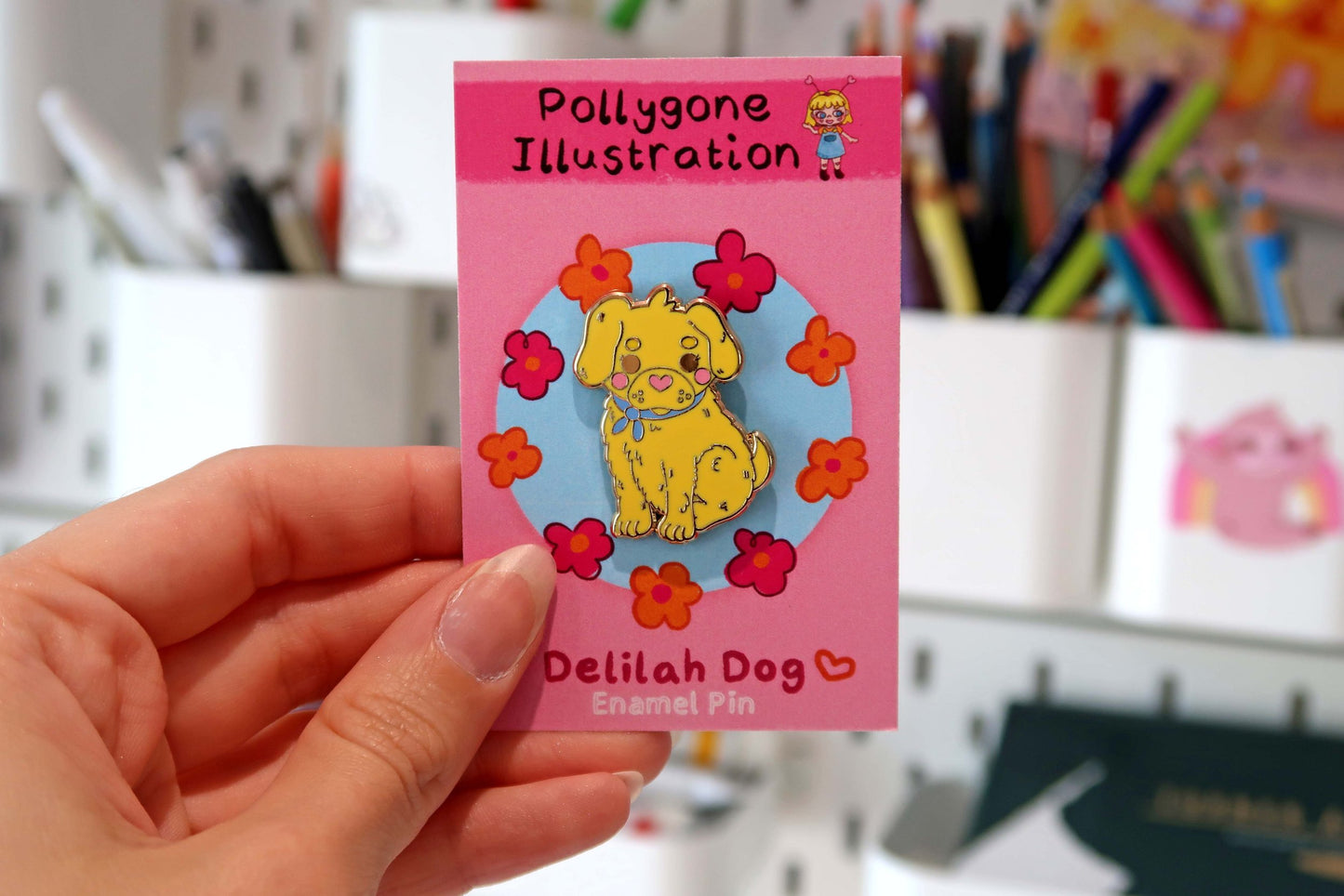 Delilah Dog Enamel Pin